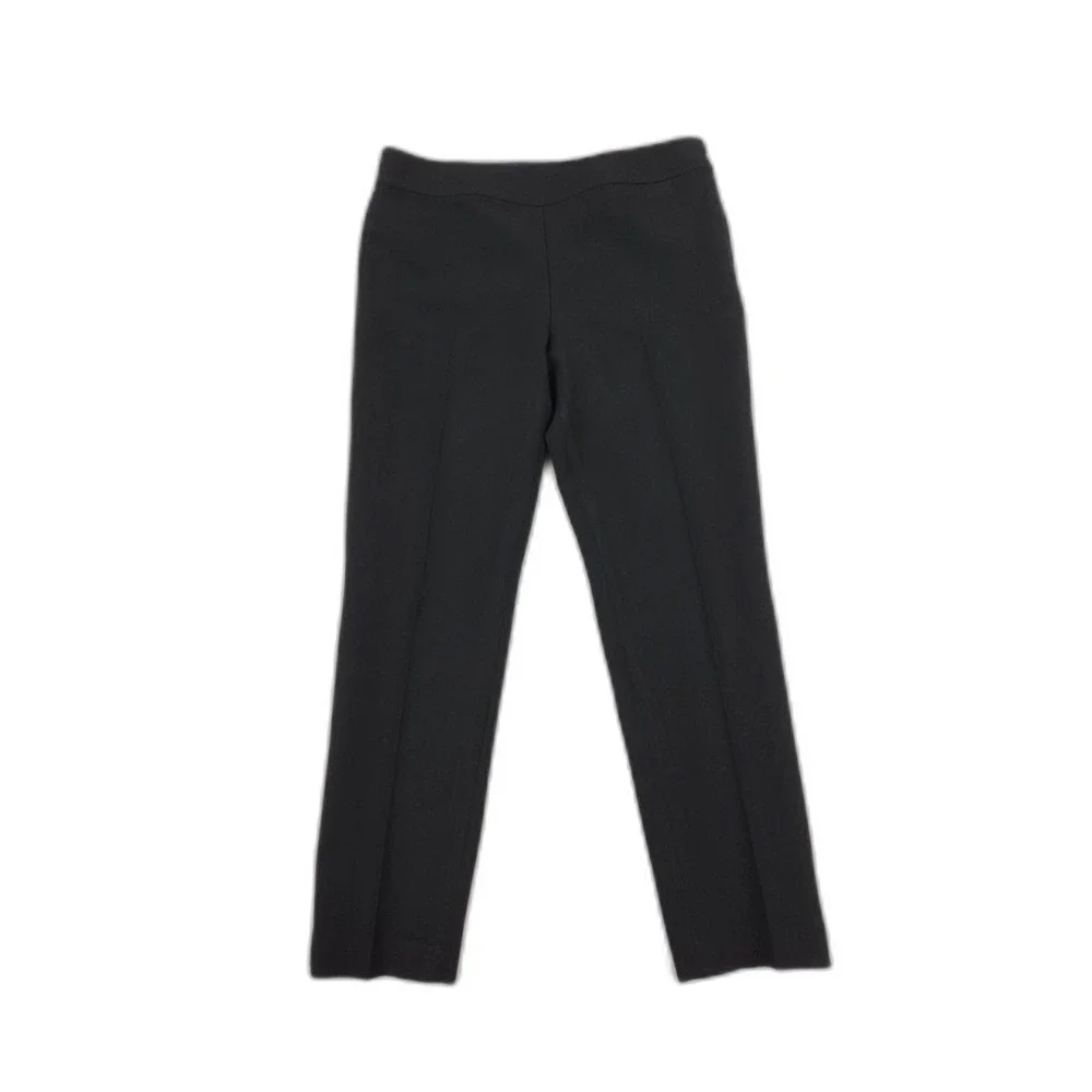 TORY BURCH Pleated Wool Crop Trousers Black Old Money Luxury Preppy Academia 10